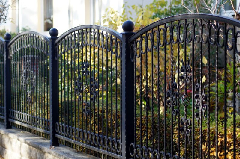 Black Iron Fence Installation